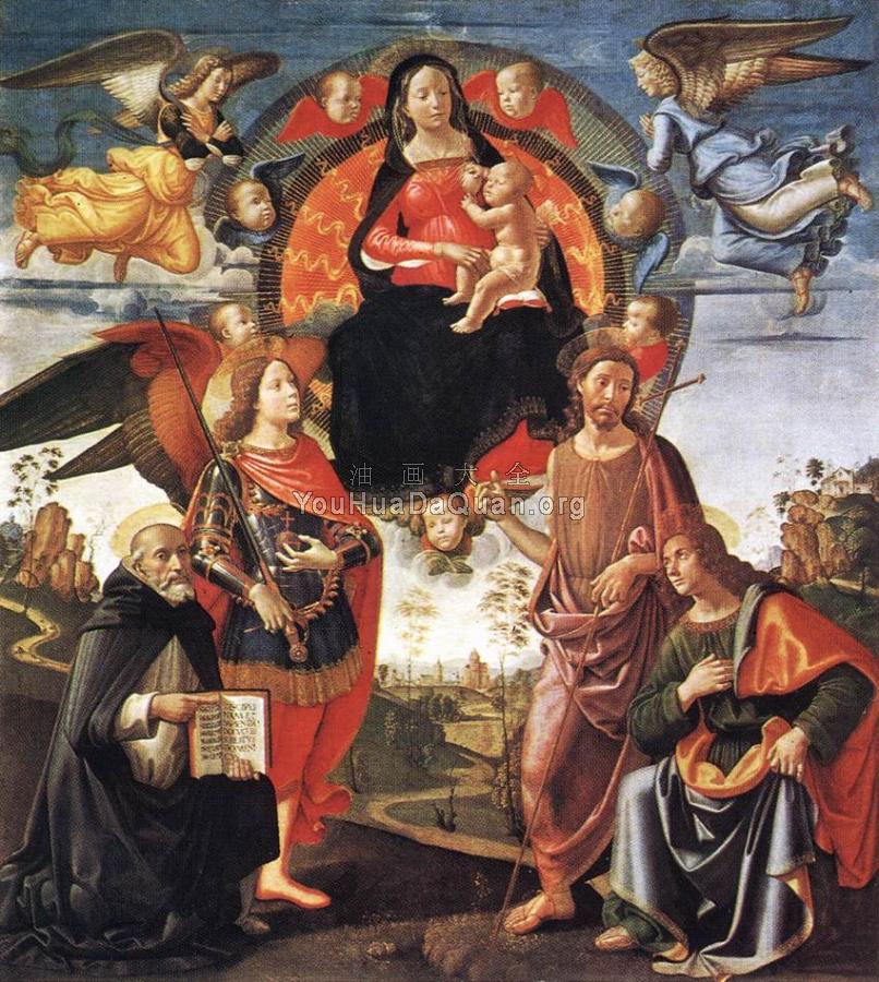 Madonna in Glory with Saints - 多梅尼科·基尔兰达约